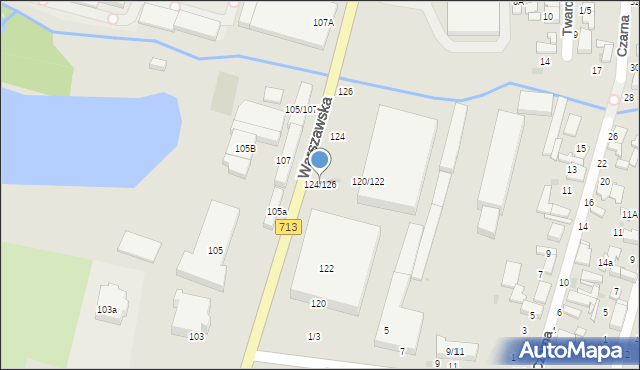 Tomaszów Mazowiecki, Warszawska, 124/126, mapa Tomaszów Mazowiecki
