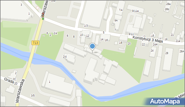 Tomaszów Mazowiecki, Warszawska, 2/4, mapa Tomaszów Mazowiecki