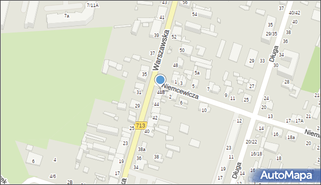 Tomaszów Mazowiecki, Warszawska, 44B, mapa Tomaszów Mazowiecki