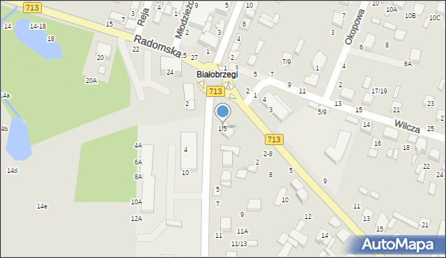 Tomaszów Mazowiecki, Wąwalska, 1/5, mapa Tomaszów Mazowiecki