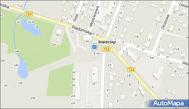 Tomaszów Mazowiecki, Wąwalska, 2, mapa Tomaszów Mazowiecki