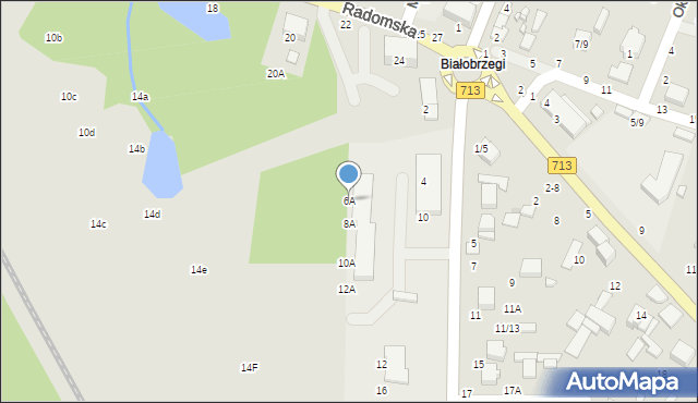 Tomaszów Mazowiecki, Wąwalska, 6A, mapa Tomaszów Mazowiecki