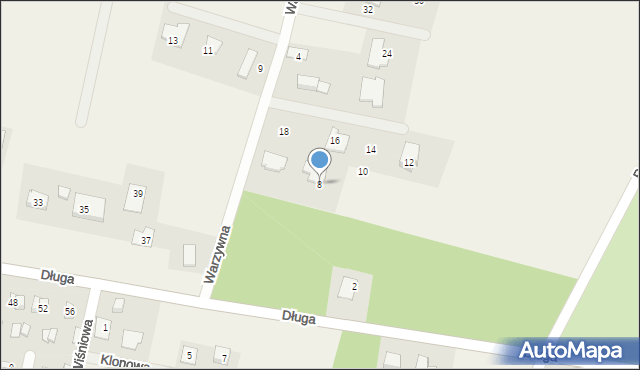 Tryszczyn, Warzywna, 8, mapa Tryszczyn