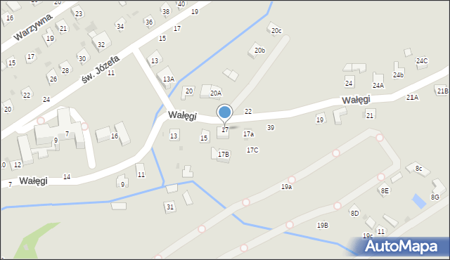 Tuchów, Wałęgi Leona, bp., 17, mapa Tuchów