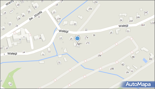 Tuchów, Wałęgi Leona, bp., 17B, mapa Tuchów