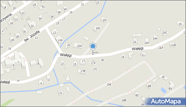 Tuchów, Wałęgi Leona, bp., 22, mapa Tuchów