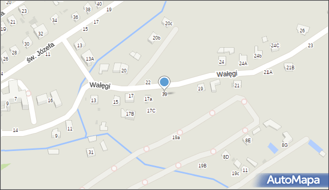 Tuchów, Wałęgi Leona, bp., 39, mapa Tuchów