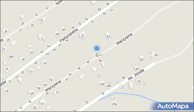 Tuchów, Warzywna, 52, mapa Tuchów