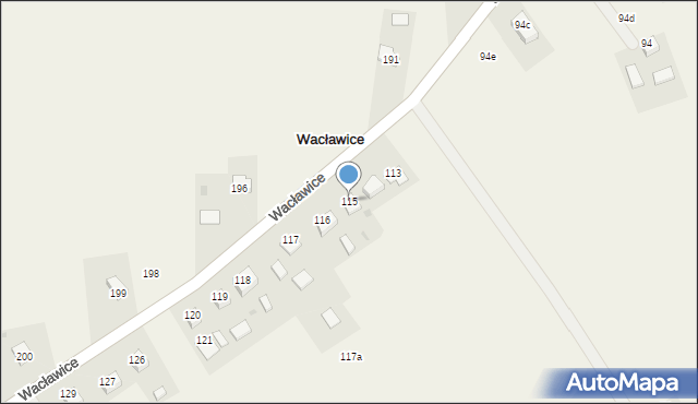 Wacławice, Wacławice, 115, mapa Wacławice