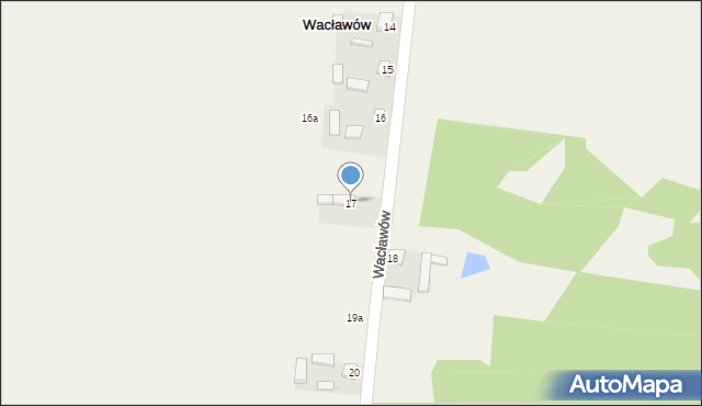 Wacławów, Wacławów, 17, mapa Wacławów