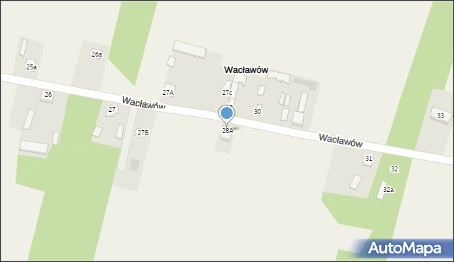 Wacławów, Wacławów, 28A, mapa Wacławów