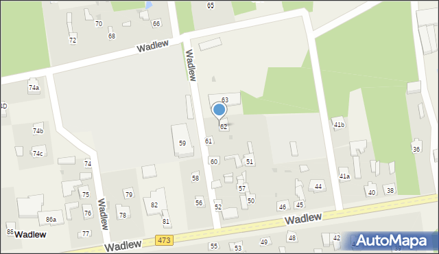 Wadlew, Wadlew, 62A, mapa Wadlew