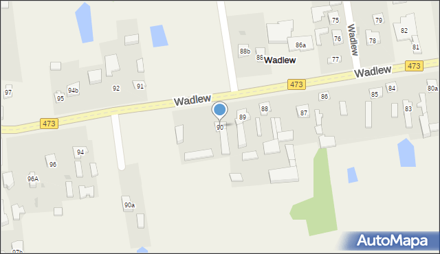 Wadlew, Wadlew, 90, mapa Wadlew