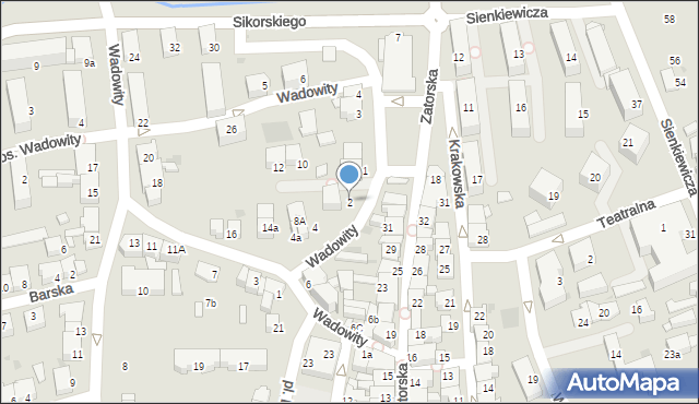 Wadowice, Wadowity M., 2, mapa Wadowice