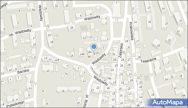 Wadowice, Wadowity M., 4, mapa Wadowice