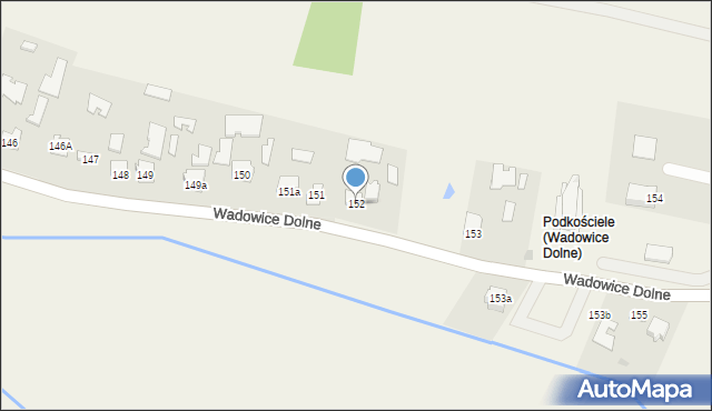 Wadowice Dolne, Wadowice Dolne, 152, mapa Wadowice Dolne