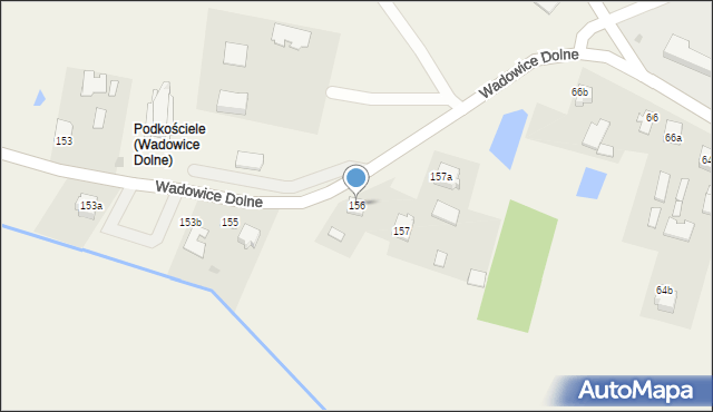 Wadowice Dolne, Wadowice Dolne, 156, mapa Wadowice Dolne