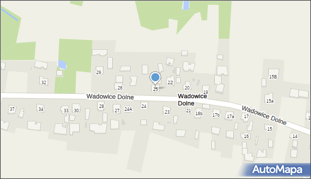 Wadowice Dolne, Wadowice Dolne, 25, mapa Wadowice Dolne