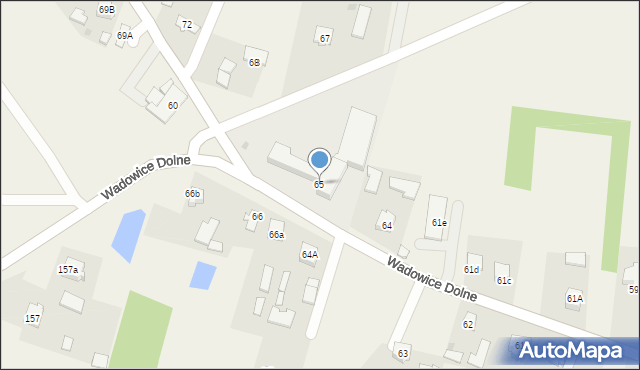 Wadowice Dolne, Wadowice Dolne, 65, mapa Wadowice Dolne