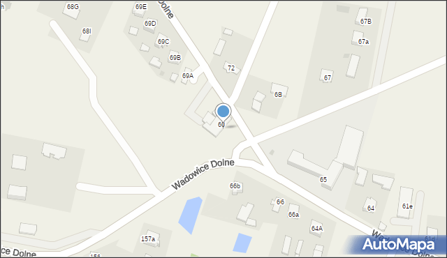 Wadowice Dolne, Wadowice Dolne, 69, mapa Wadowice Dolne