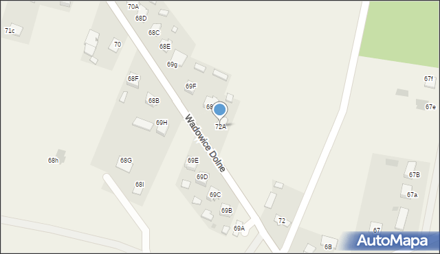 Wadowice Dolne, Wadowice Dolne, 72A, mapa Wadowice Dolne
