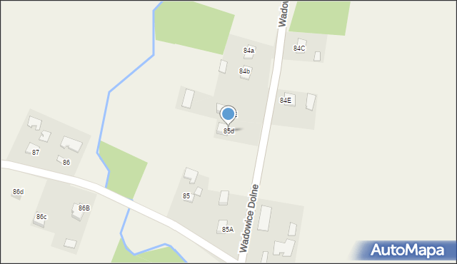 Wadowice Dolne, Wadowice Dolne, 85d, mapa Wadowice Dolne