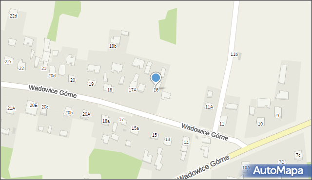 Wadowice Górne, Wadowice Górne, 16, mapa Wadowice Górne