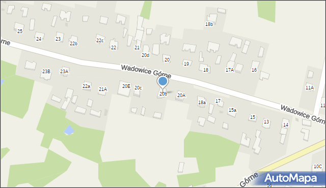 Wadowice Górne, Wadowice Górne, 20b, mapa Wadowice Górne