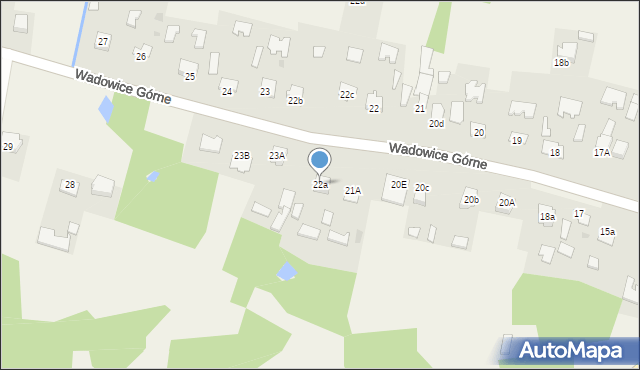 Wadowice Górne, Wadowice Górne, 22a, mapa Wadowice Górne