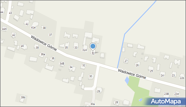 Wadowice Górne, Wadowice Górne, 31, mapa Wadowice Górne