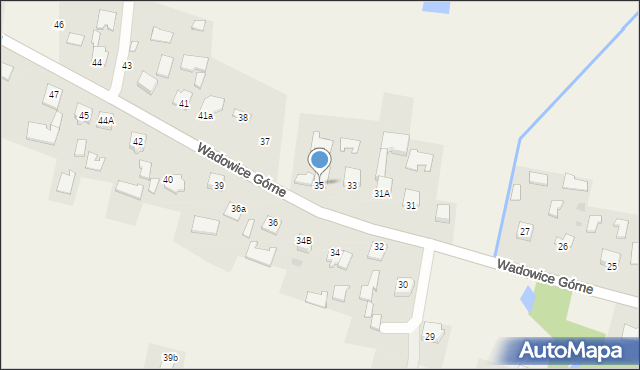 Wadowice Górne, Wadowice Górne, 35, mapa Wadowice Górne