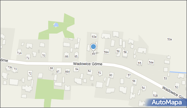 Wadowice Górne, Wadowice Górne, 63, mapa Wadowice Górne