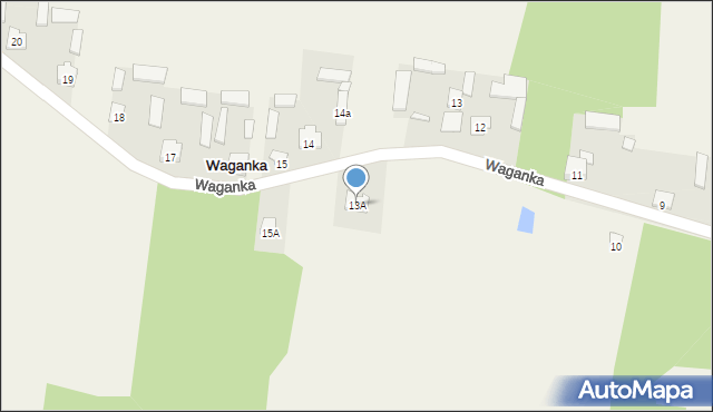 Waganka, Waganka, 13A, mapa Waganka