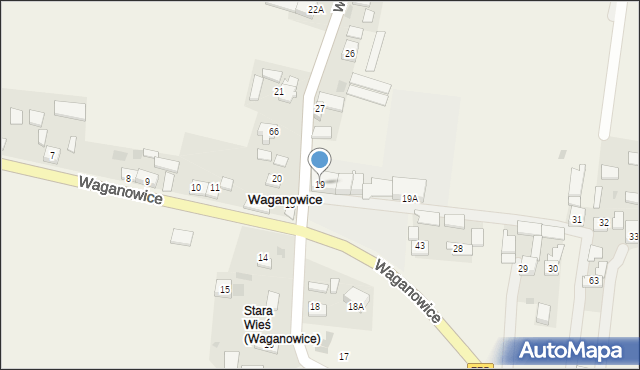 Waganowice, Waganowice, 19, mapa Waganowice