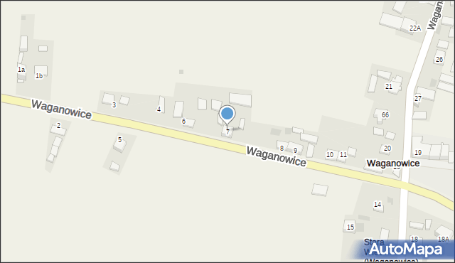 Waganowice, Waganowice, 7, mapa Waganowice