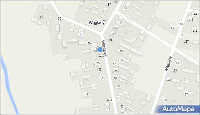 Wąglany, Wąglany, 57, mapa Wąglany