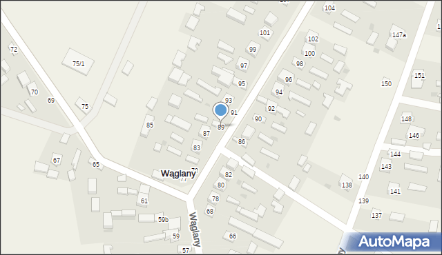 Wąglany, Wąglany, 89, mapa Wąglany