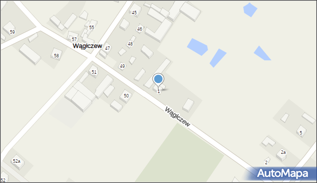 Wągłczew, Wągłczew, 1, mapa Wągłczew