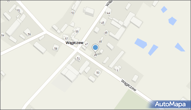 Wągłczew, Wągłczew, 49, mapa Wągłczew