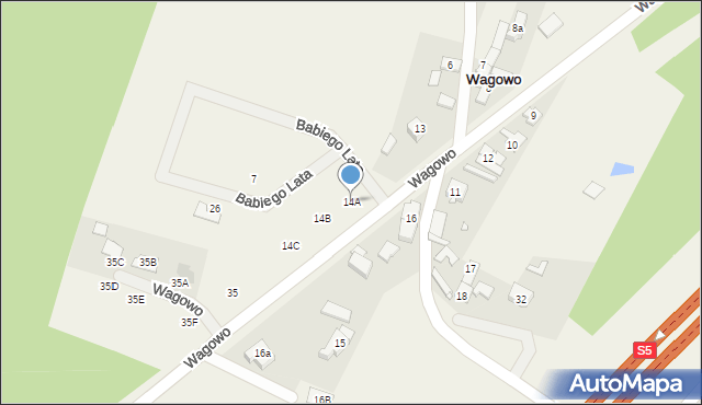 Wagowo, Wagowo, 14A, mapa Wagowo
