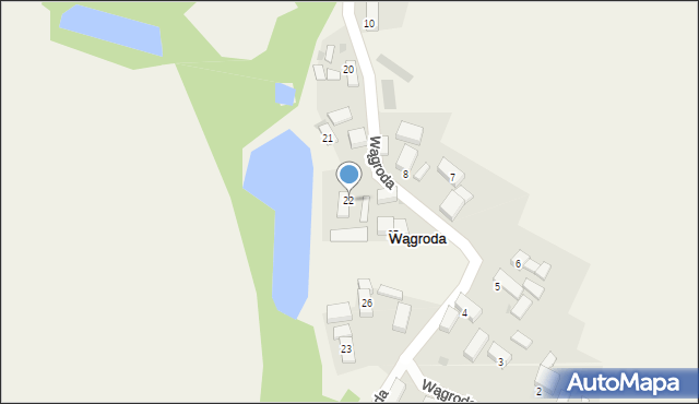 Wągroda, Wągroda, 22, mapa Wągroda