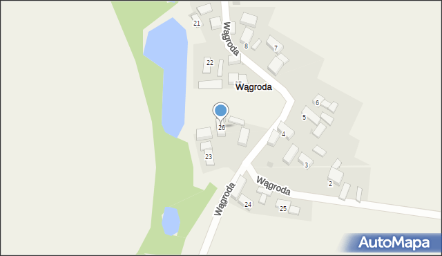 Wągroda, Wągroda, 26, mapa Wągroda