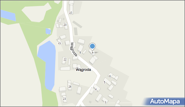 Wągroda, Wągroda, 7, mapa Wągroda