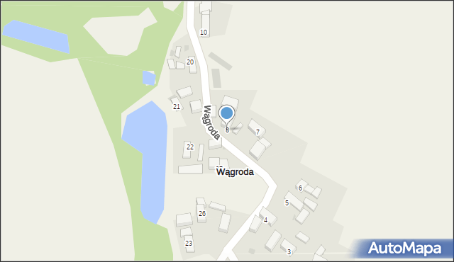 Wągroda, Wągroda, 8, mapa Wągroda