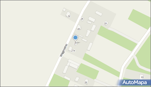 Wągrodno, Wągrodno, 27, mapa Wągrodno