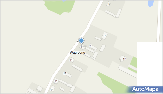 Wągrodno, Wągrodno, 9, mapa Wągrodno