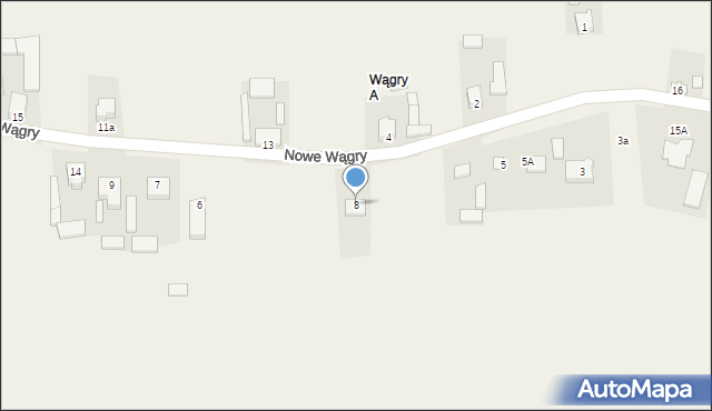 Wągry, Wągry, 8, mapa Wągry