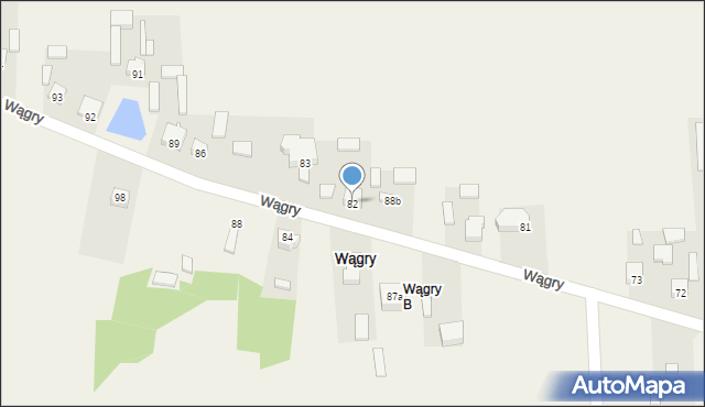 Wągry, Wągry, 82, mapa Wągry