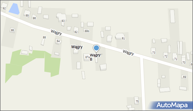 Wągry, Wągry, 85, mapa Wągry