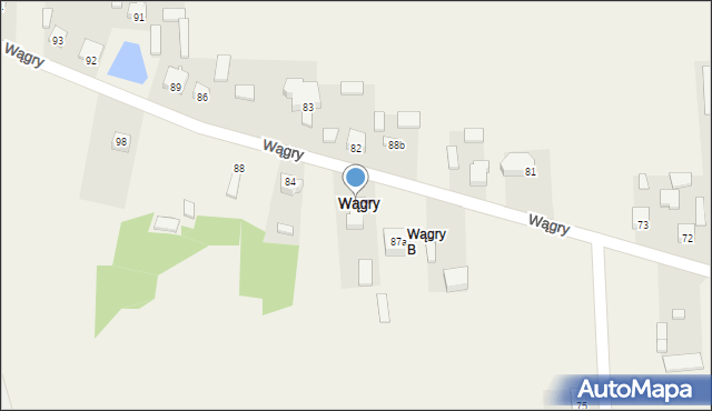 Wągry, Wągry, 87, mapa Wągry